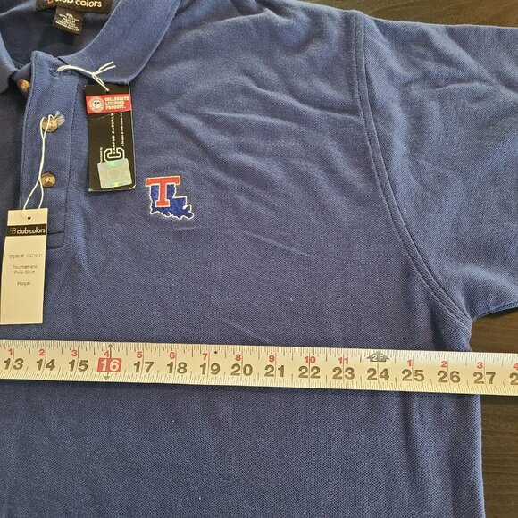 Club Colors Louisiana Tech Bulldogs Polo Shirt 2XL Mens Collegiate NEW - Picture 5 of 8